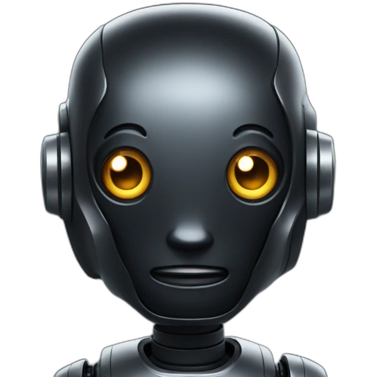 cute space black robot emoji