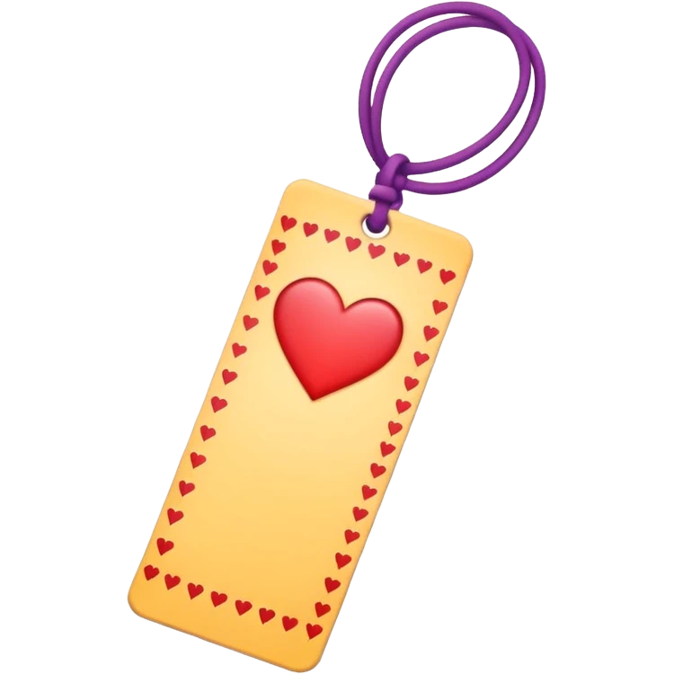 heart patterned  rectangler bookmark emoji