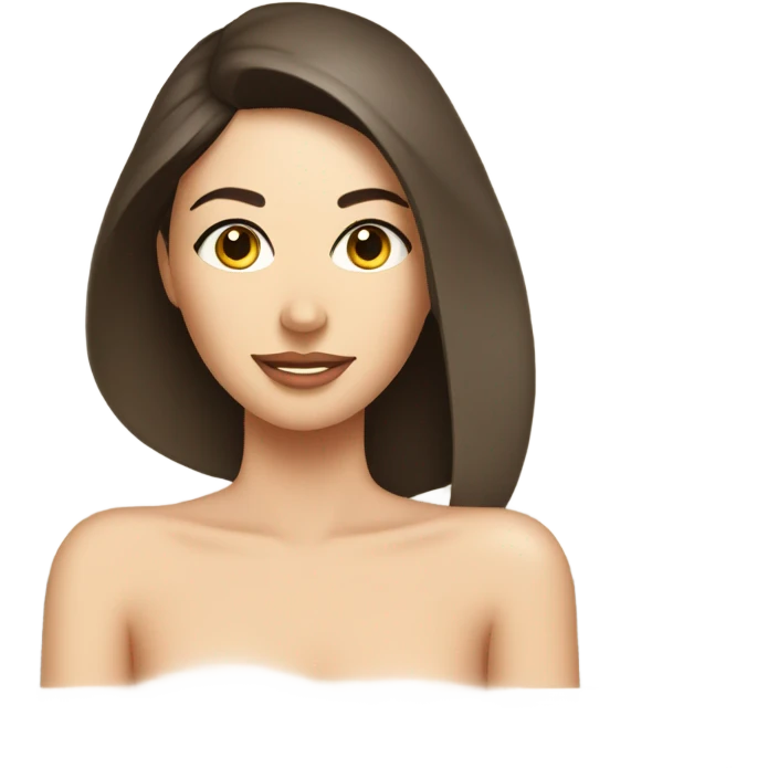 Spa white girl brunette emoji