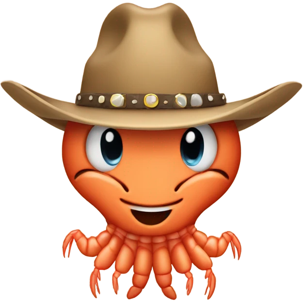 Shrimp in cowboy hat  emoji