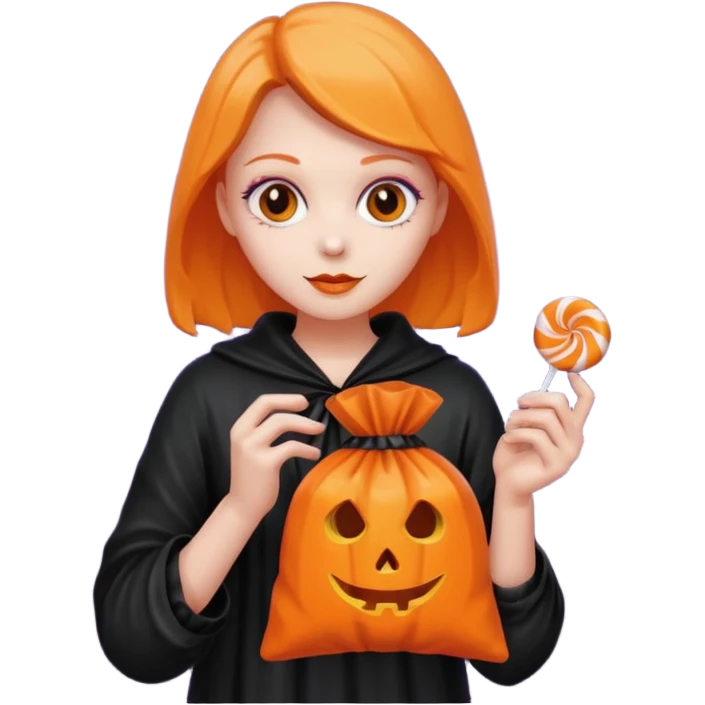 Halloween candies and candy bags emoji