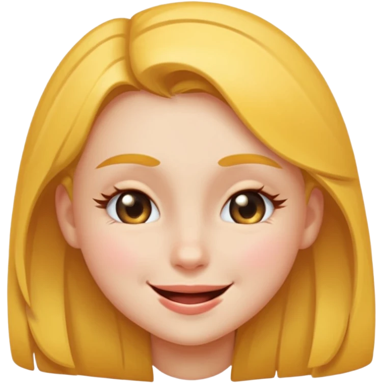 Girl winking with her left eye closed, happy face,  emoji