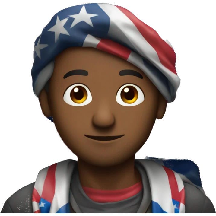 Guy holding Puerto Rican flag  emoji