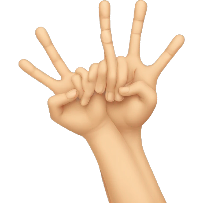 2 people touching index fingers emoji