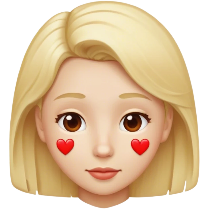 Blonde haired heart  emoji