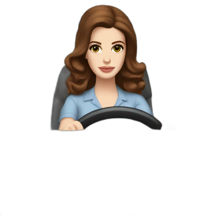 lana del rey driving a car emoji
