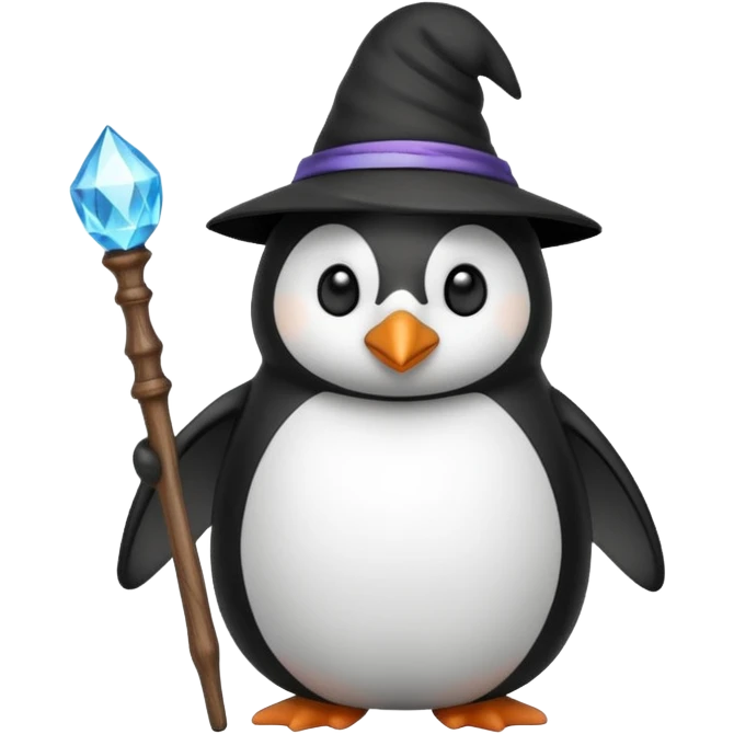 ❤️🖤Penguin Wizard emoji