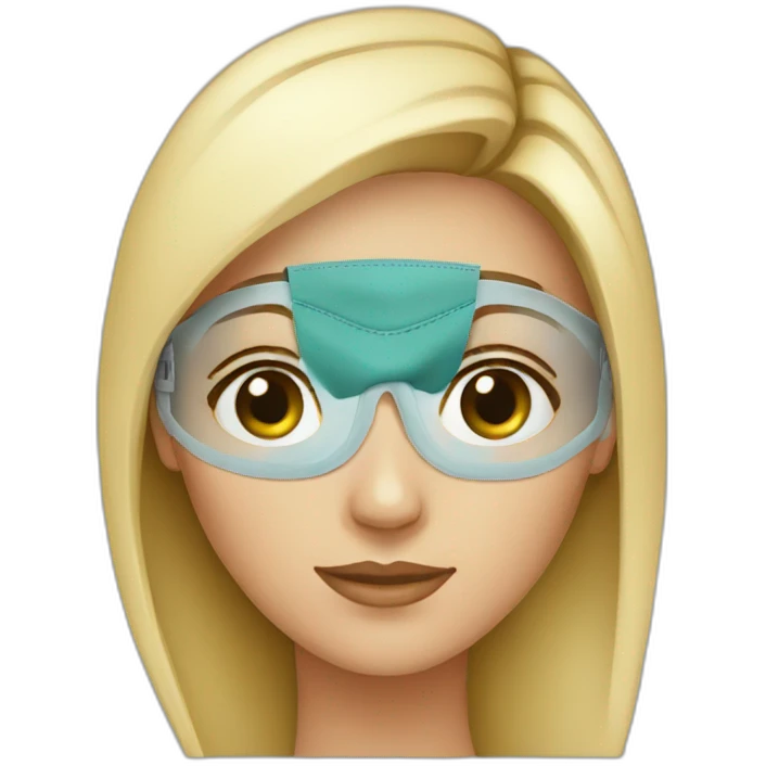 lasik eye surgery mask girl emoji