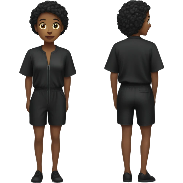 black short jumpsuit emoji
