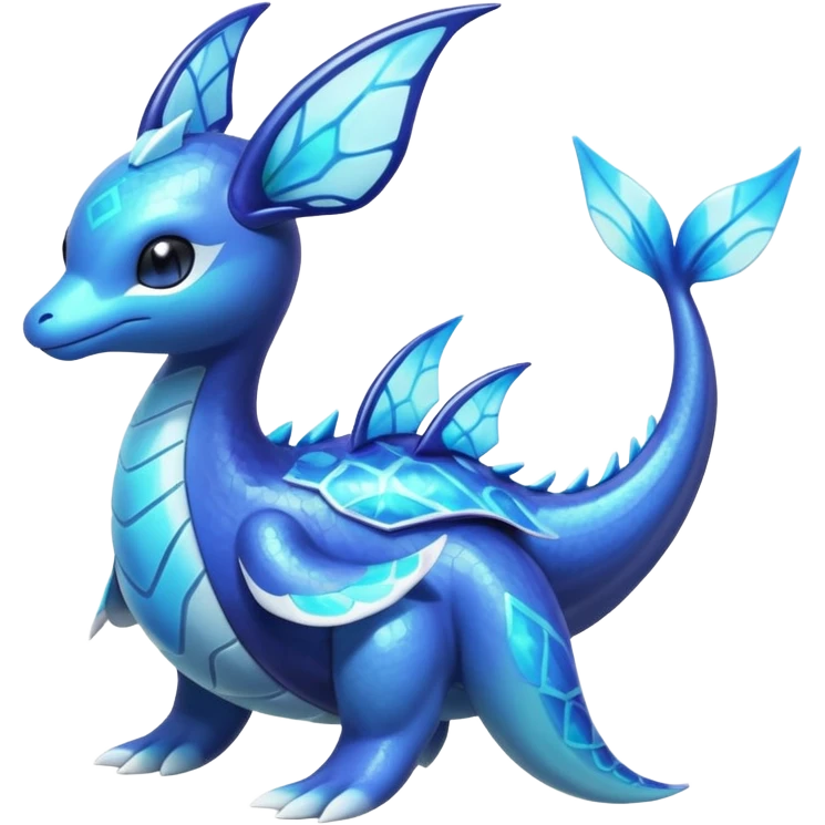 Shiny Colorful Iridescent Bioluminescent Glowing Neon Lapras-Meloetta-Vaporeon-Dialga-Suicune-fusion emoji