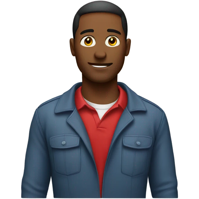 man with rapid restore red shirt on emoji