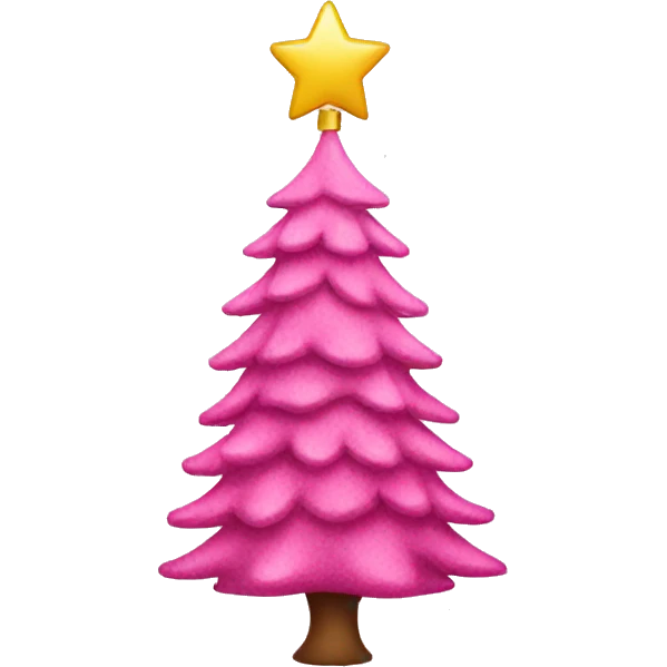 pink christmas tree emoji