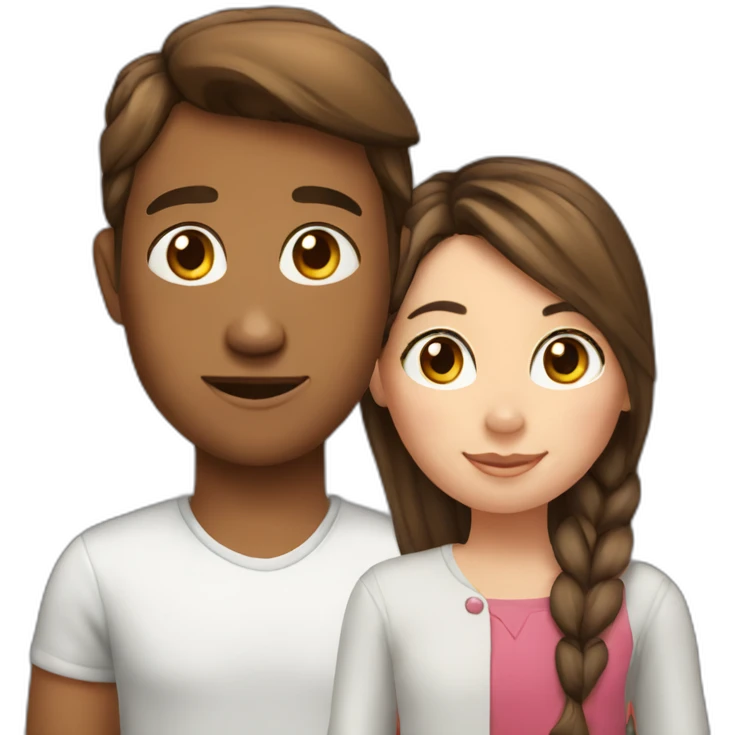 Spotted horse with a brown-haired girl emoji