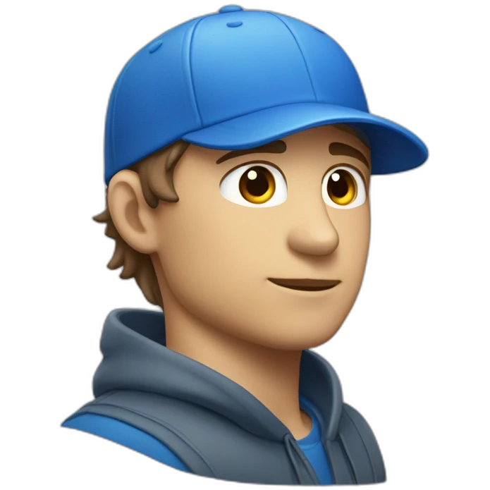 bastien bricout with blue cap emoji