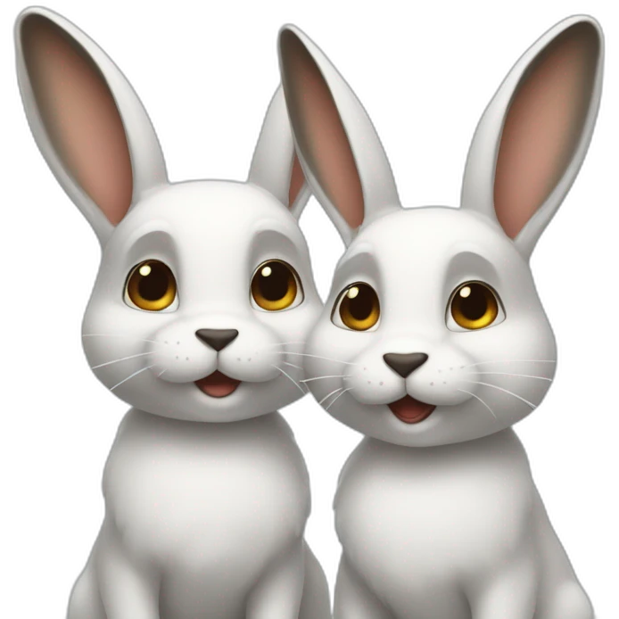 Deux lapins emoji