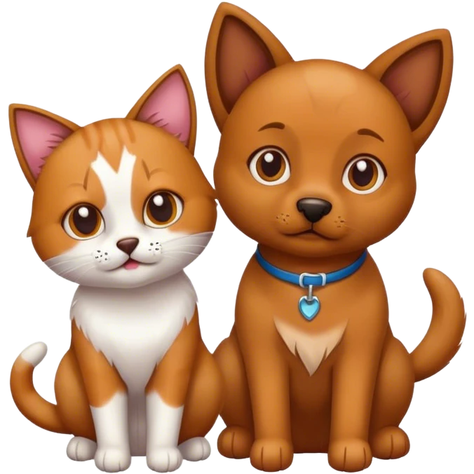 Dog cat  emoji