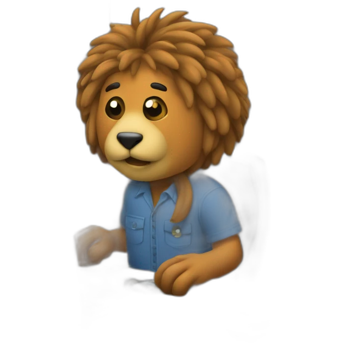 Cabibara working on computer emoji
