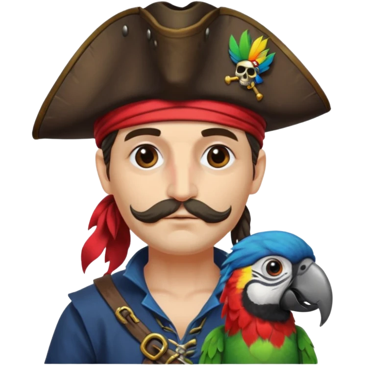 pirate and parrot emoji