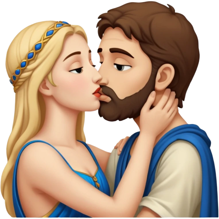 Jocasta and Oedipus kiss emoji