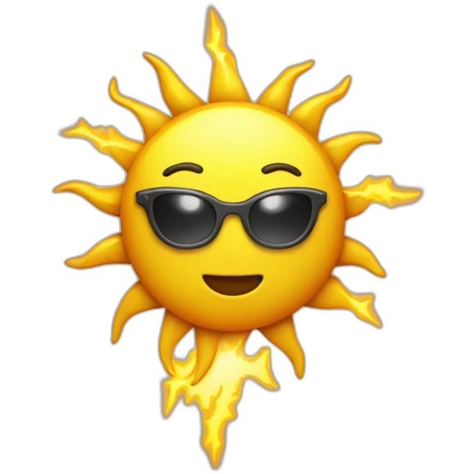 Electric-sun emoji