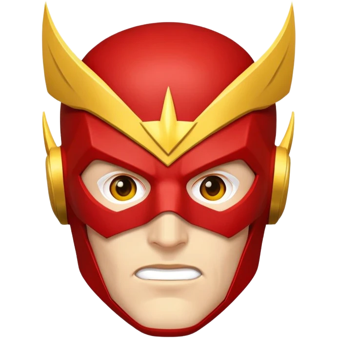 classic Flash superhero face with mask emoji