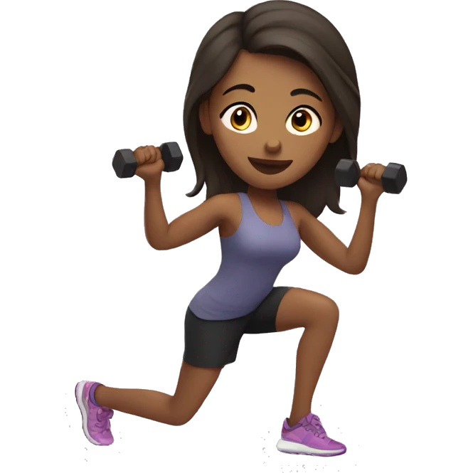 Girl working out emoji