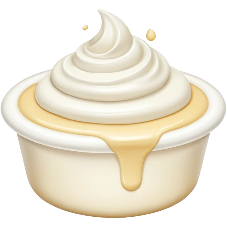 Cream without plate emoji