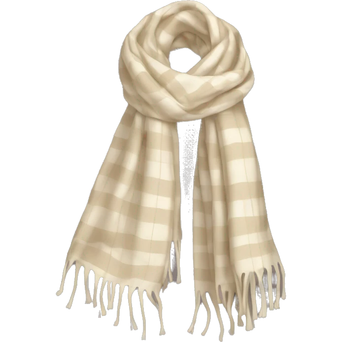 Plaid cream scarf emoji