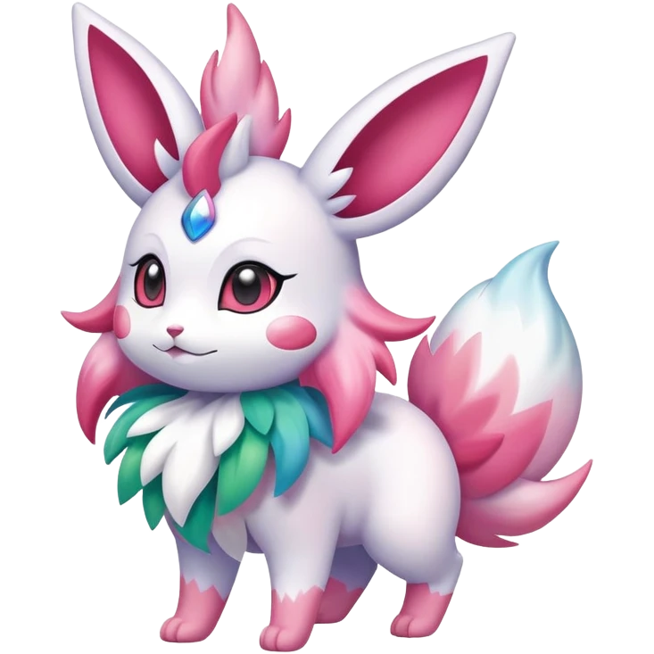 Shiny Exotic Sylveon-Delcatty-Shaymin-Hybrid-Creature emoji