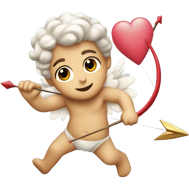 Cupido y su flecha de amor emoji