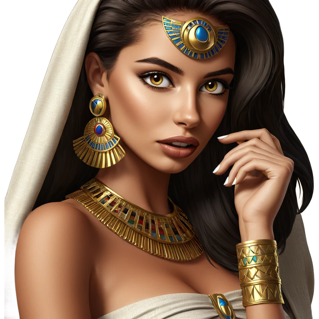 egyptian beauty with elegance emoji