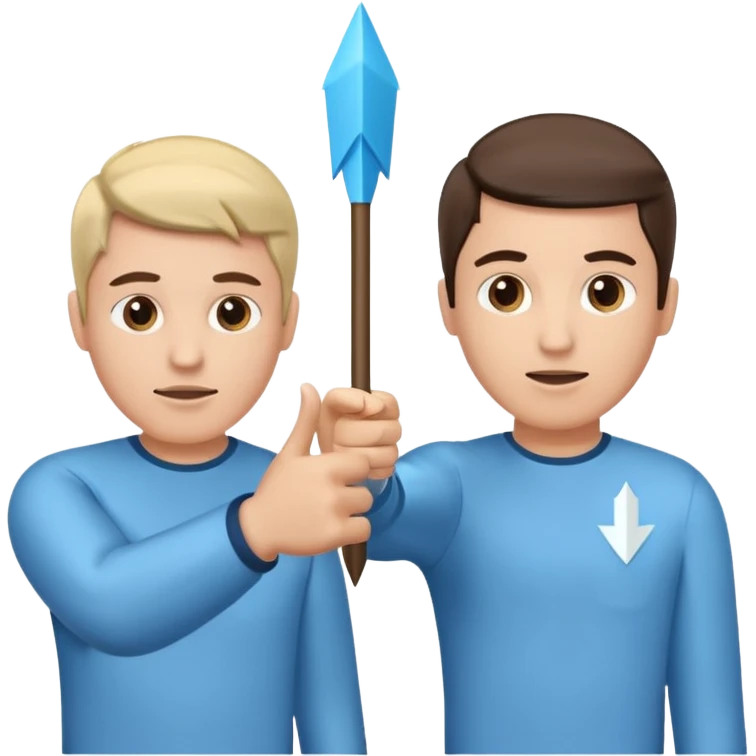 referal system (two guys with arrows around them) emoji