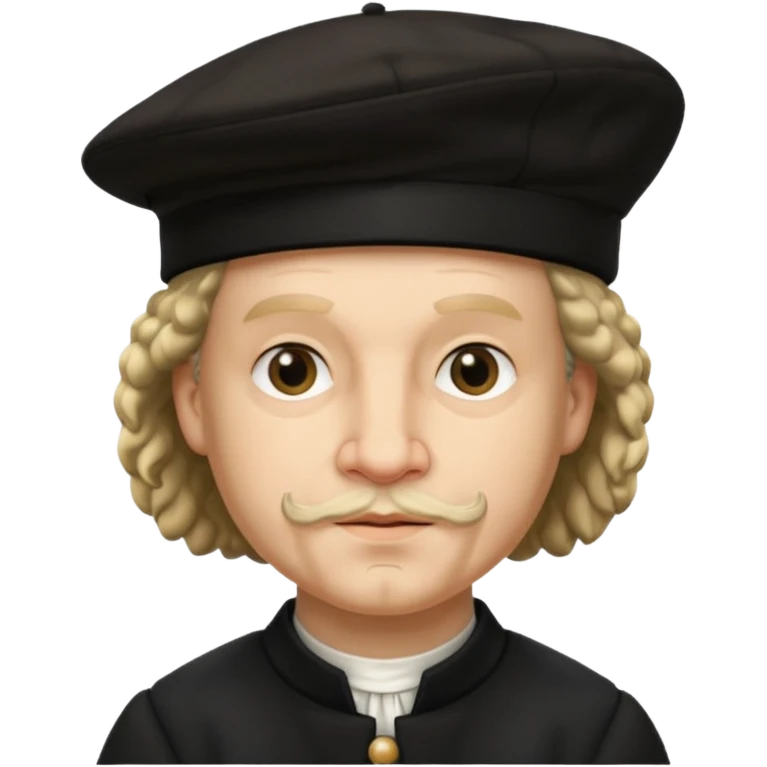 Rembrandt wear black berret hat emoji