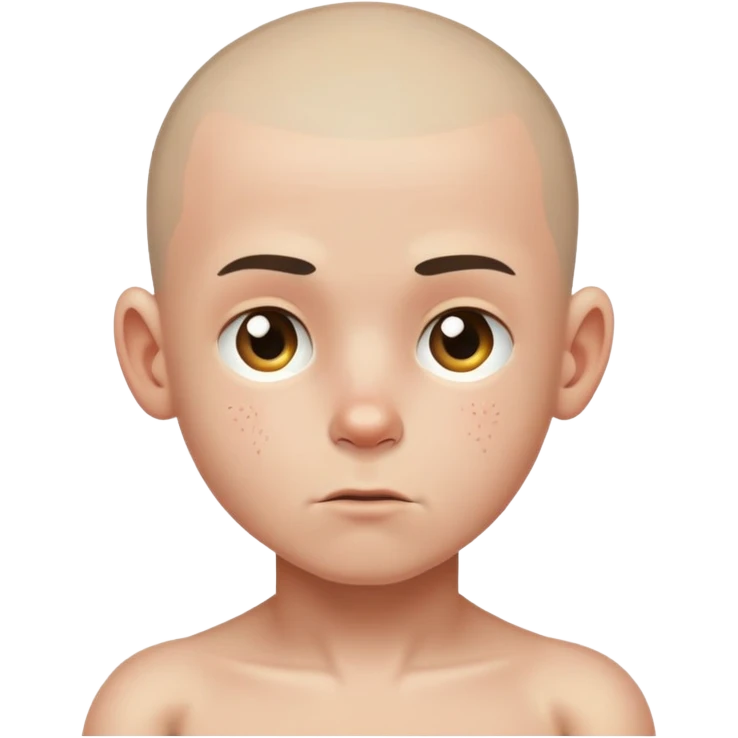naked distressed boy with shaved head who didn’t buy a vape emoji