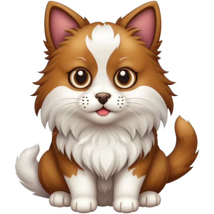 Cat mixed with a dog emoji