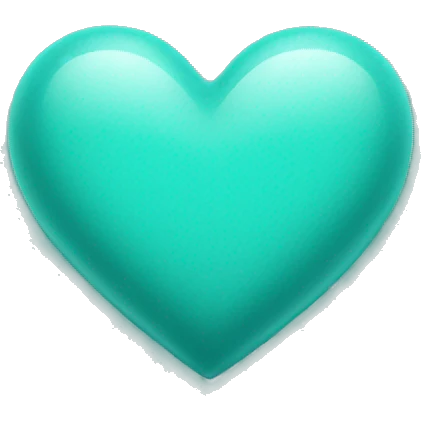 Turquoise heart emoji