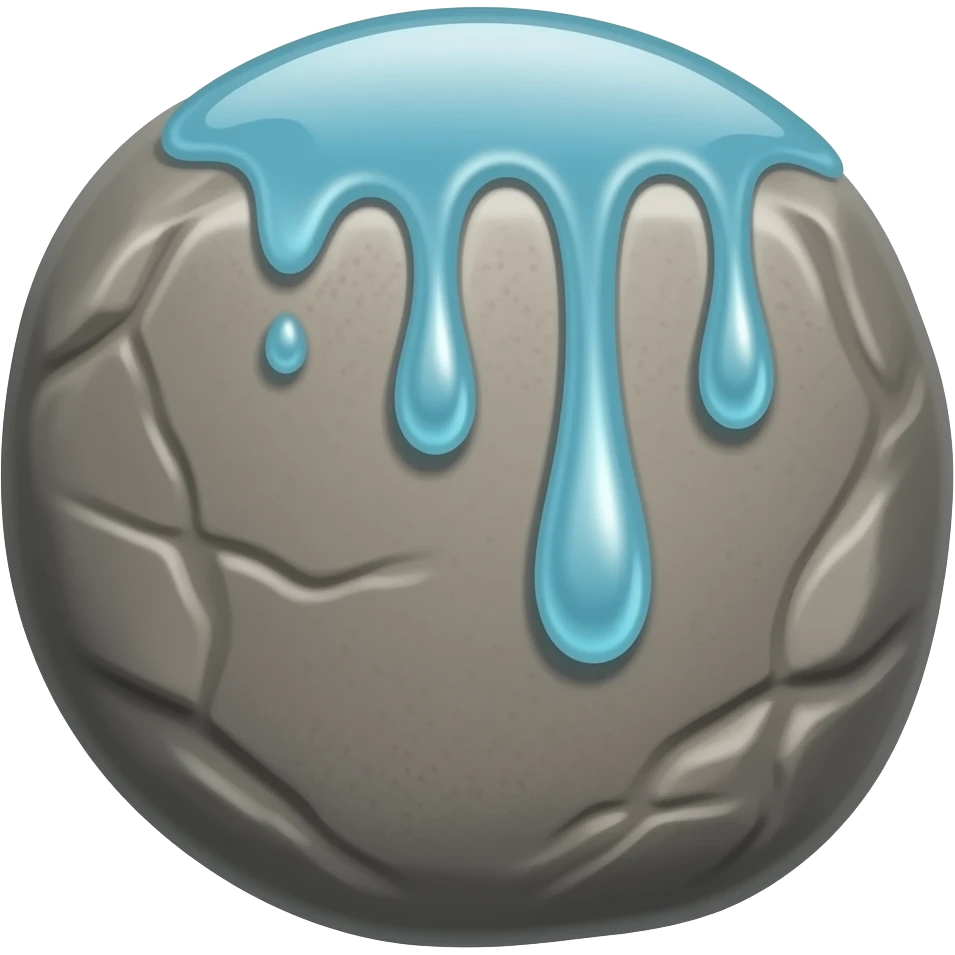 Dripping stone emoji