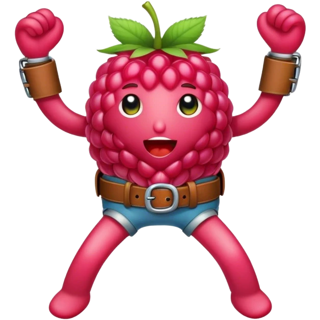 A raspberry tries to lose weight emoji