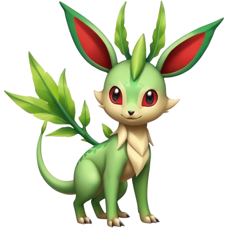 Exotic Tropical Rare Shiny Epic Leafeon-Flygon-Tropius full body emoji