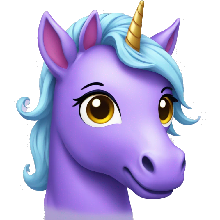 cute purple unicorn emoji