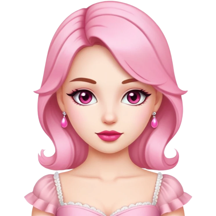girl with a touch of pink and have a coquette outfit emoji