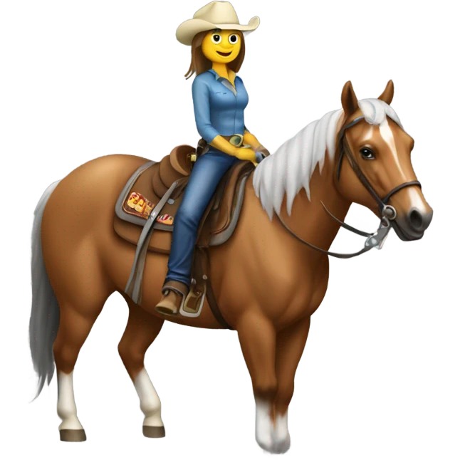 barrel racer on a horse emoji
