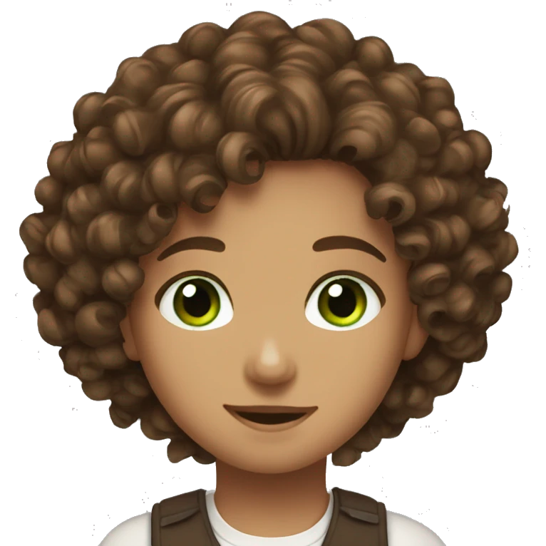 turkish 12 years old green eyes brown hair curly hair emoji