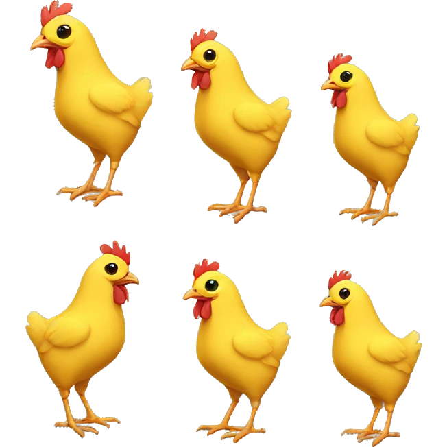 Yellow chicken emoji