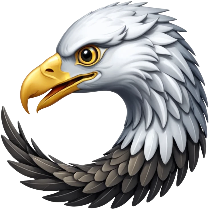 Silver Elder Scrolls Online eagle eating its tail Ouroboro emoji