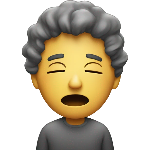 person in having a mental burnout  emoji