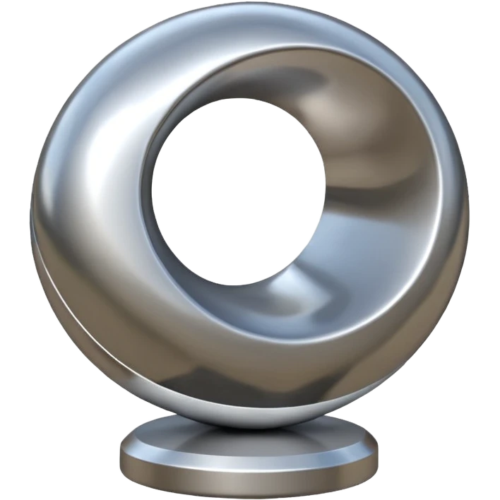 A modern abstract sculpture emoji