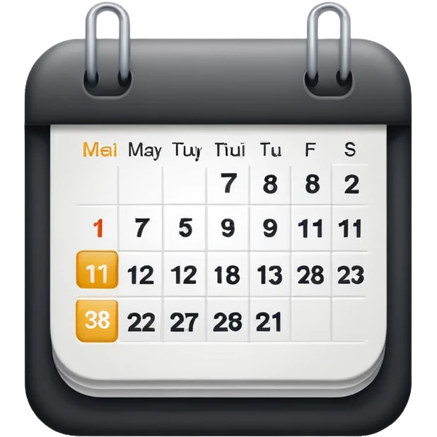 simple calendar without days emoji