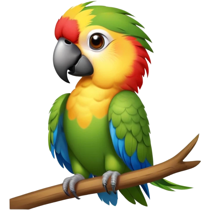 parrot on shoulder emoji