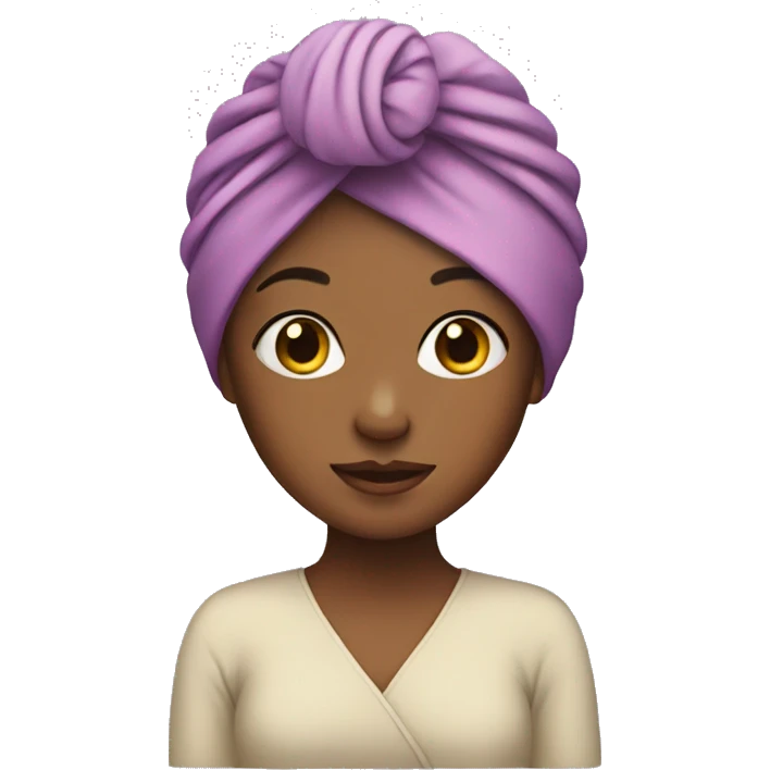 girl with hair turban emoji